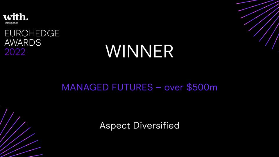 2023 Eurohedge Awards - Plain - Managed Futures - over $500m - Aspect Diversified
